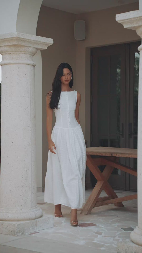 NEVAH MAXI DRESS - WHITE