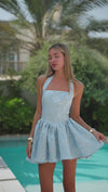 SABINE MINI DRESS - ICE BLUE