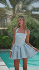 SABINE MINI DRESS - ICE BLUE