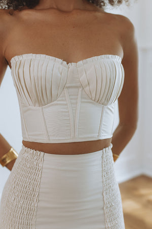 RAVELLO CORSET TOP - IVORY