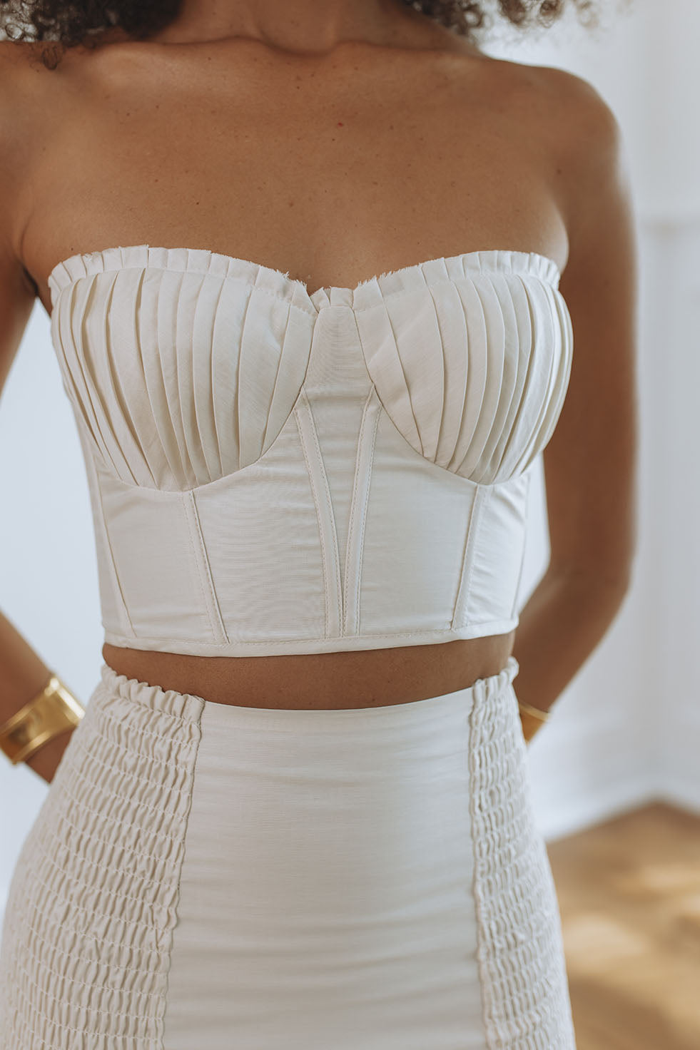 RAVELLO CORSET TOP - IVORY