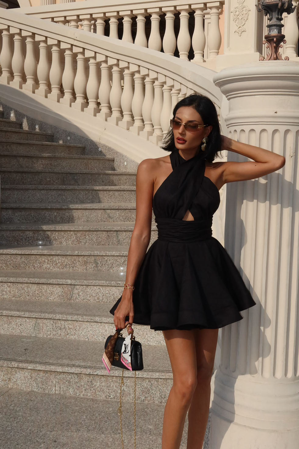 SAVANNAH LINEN MINI CORSET DRESS - BLACK – CHIC LE FRIQUE SAVANNAH LINEN MINI CORSET DRESS - BLACK – CHIC LE FRIQUE