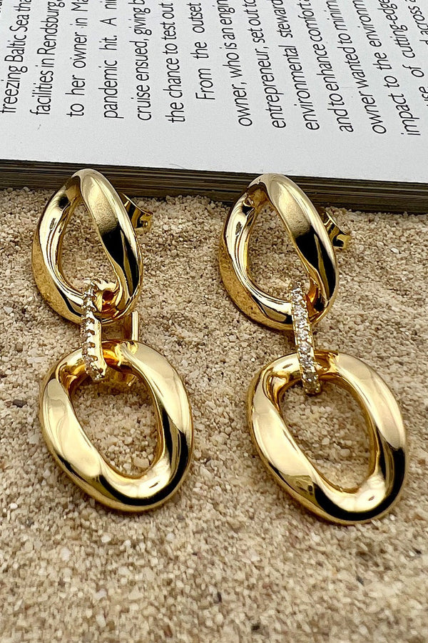 GOLD PLATED CHAIN EARRINGS