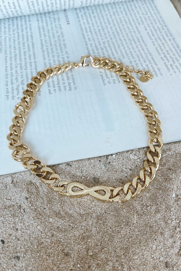 GOLD PLATED INFINITY NECKLACE