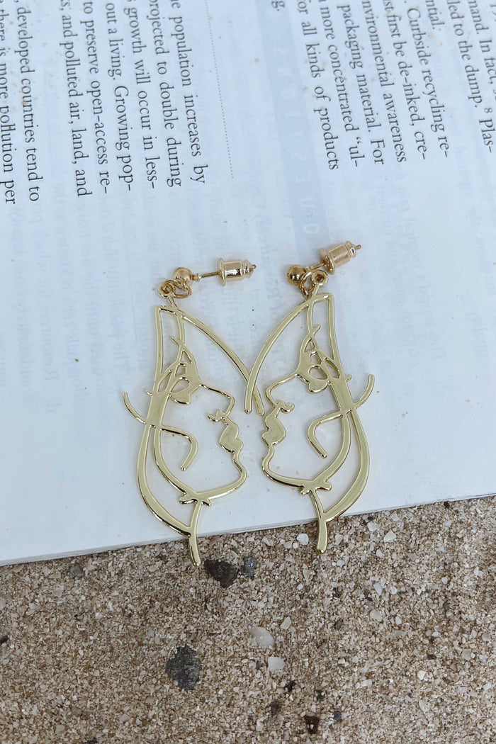 ART EARRINGS - GOLD