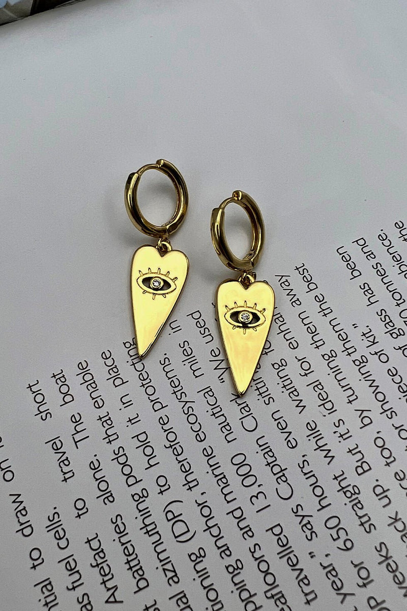 GOLD PLATED ALL EYES ON ME EARRINGS