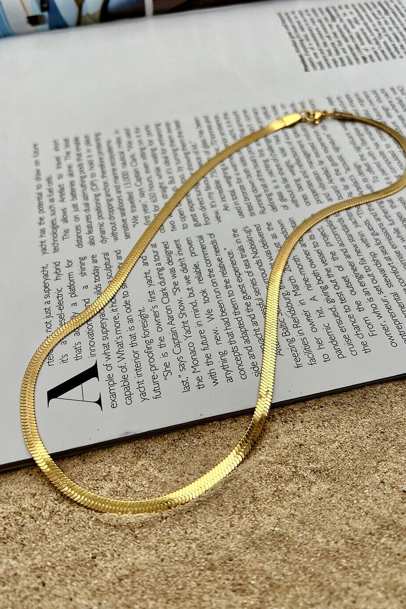 GOLD PLATED SNAKE CHAIN NECKLACE