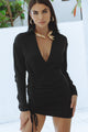 IVANNA SHIRT DRESS - BLACK