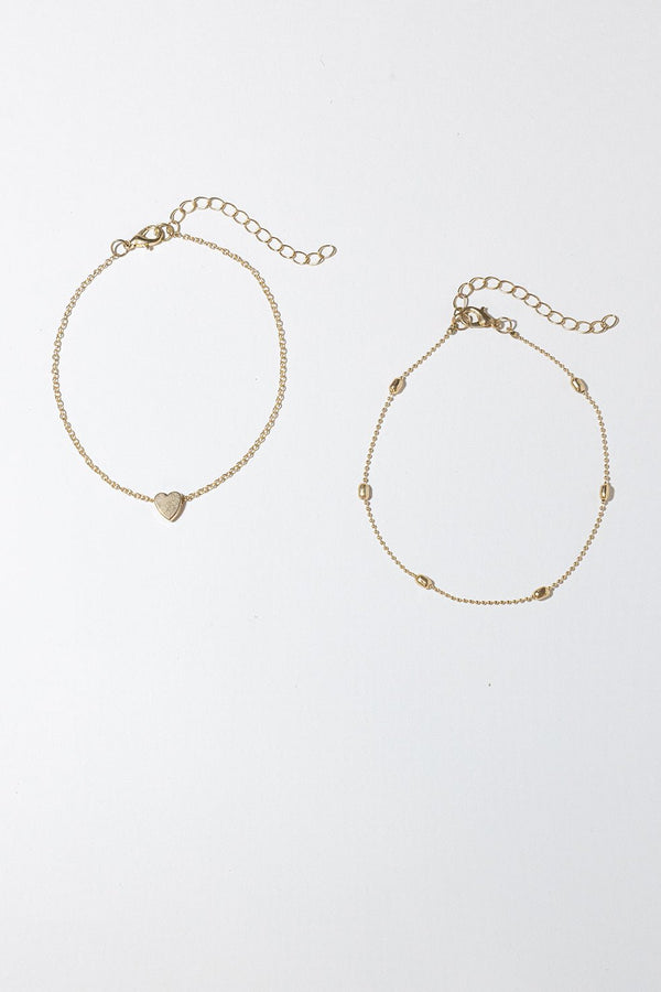 TAMZEN TWO PIECE ANKLET - GOLD