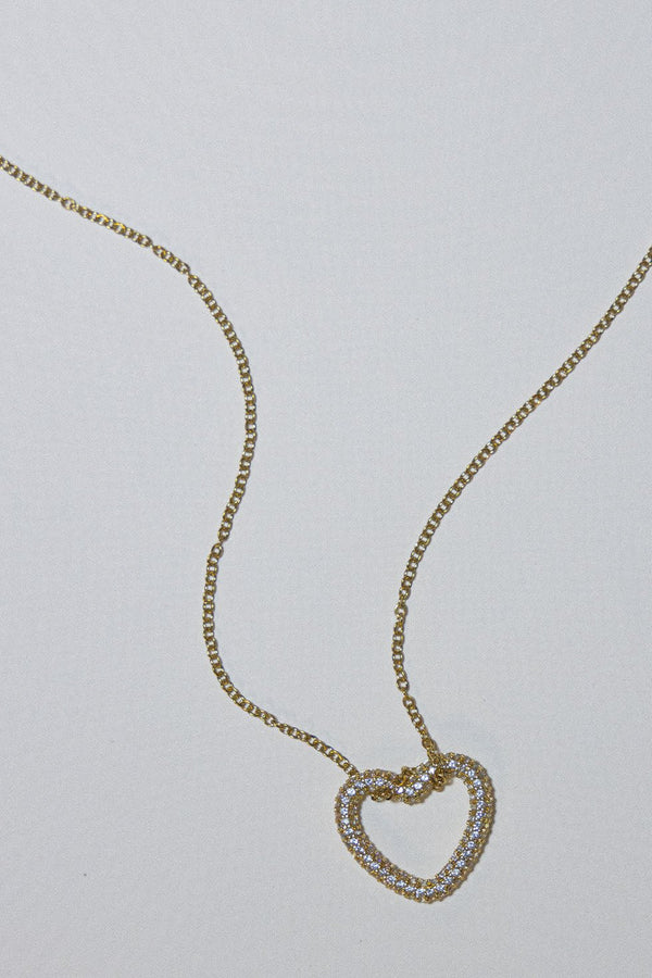 GOLD PLATED HABIBA NECKLACE - WHITE