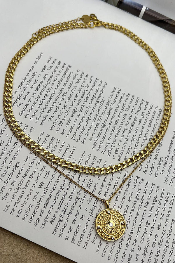 GOLD PLATED MAGIC COIN NECKLACE